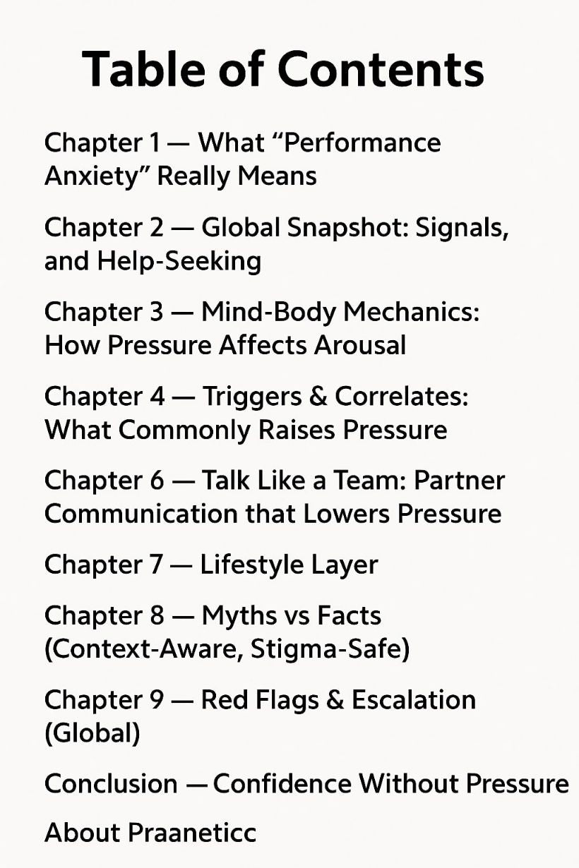 Performance Anxiety Worldwide: Lifestyle Guide - Praaneticc