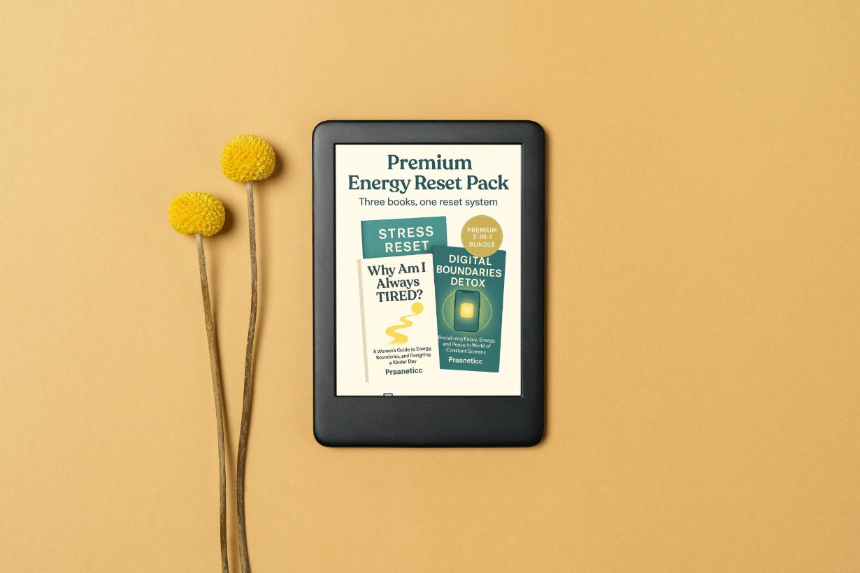 Premium Energy Reset Pack — 3-Book Bundle, “Three books, one reset system”. - Praaneticc