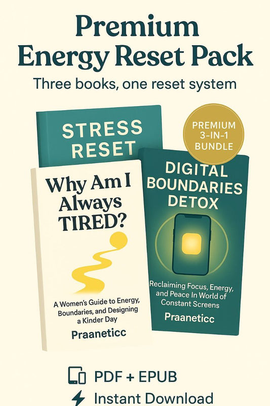 Premium Energy Reset Pack — 3-Book Bundle, “Three books, one reset system”. - Praaneticc