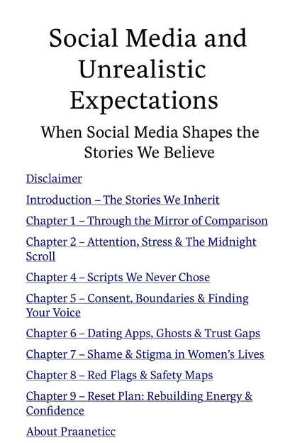 Social Media & Unrealistic Expectations - When Social Media Shapes the Stories We Believe - Praaneticc